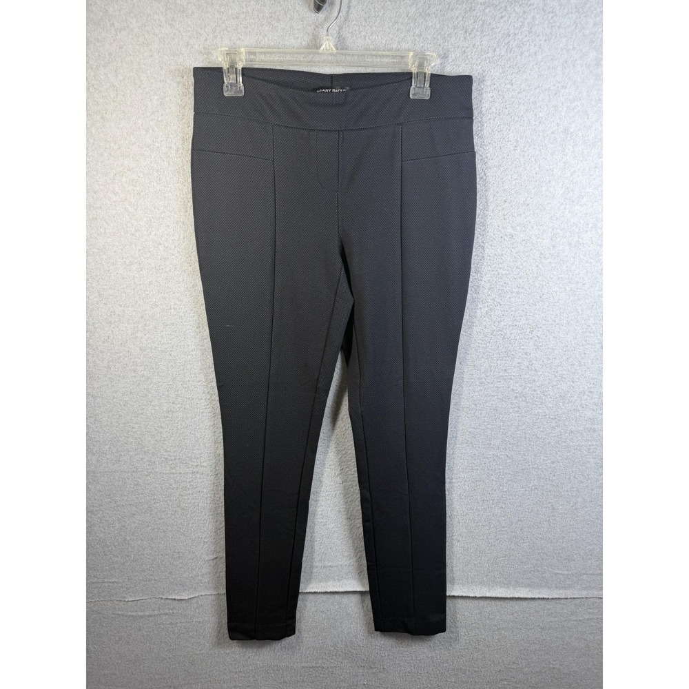 Hilary Radley Pants Womens Medium Black Ponte Pull On Slim Dress Work Career